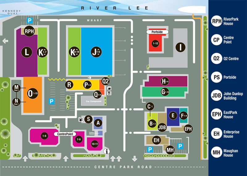 Map of the Marina Commercial Park